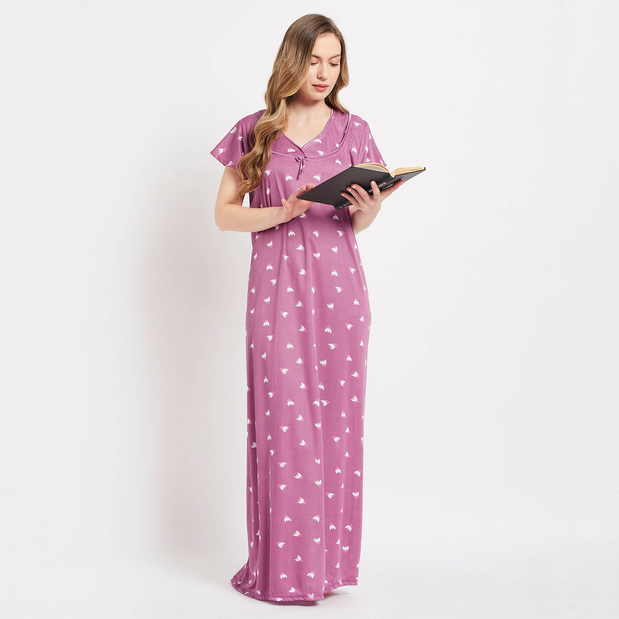 All Over Print Nighty, Lilac, large image number null