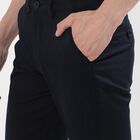 Men's Cross Pocket Slim Fit Casual Trousers, नेवी ब्लू, small image number null