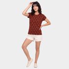 Women's Rust Round Neck Regular T-Shirt, रस्ट, small