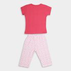 Girls' 100% Cotton Capri Set, Pink, small image number null