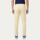 Men's Beige Slim Fit Solid Track Pants, Beige, small
