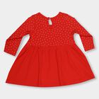 Infants' Eggshell White Cotton Everyday Frock, Red, small image number null
