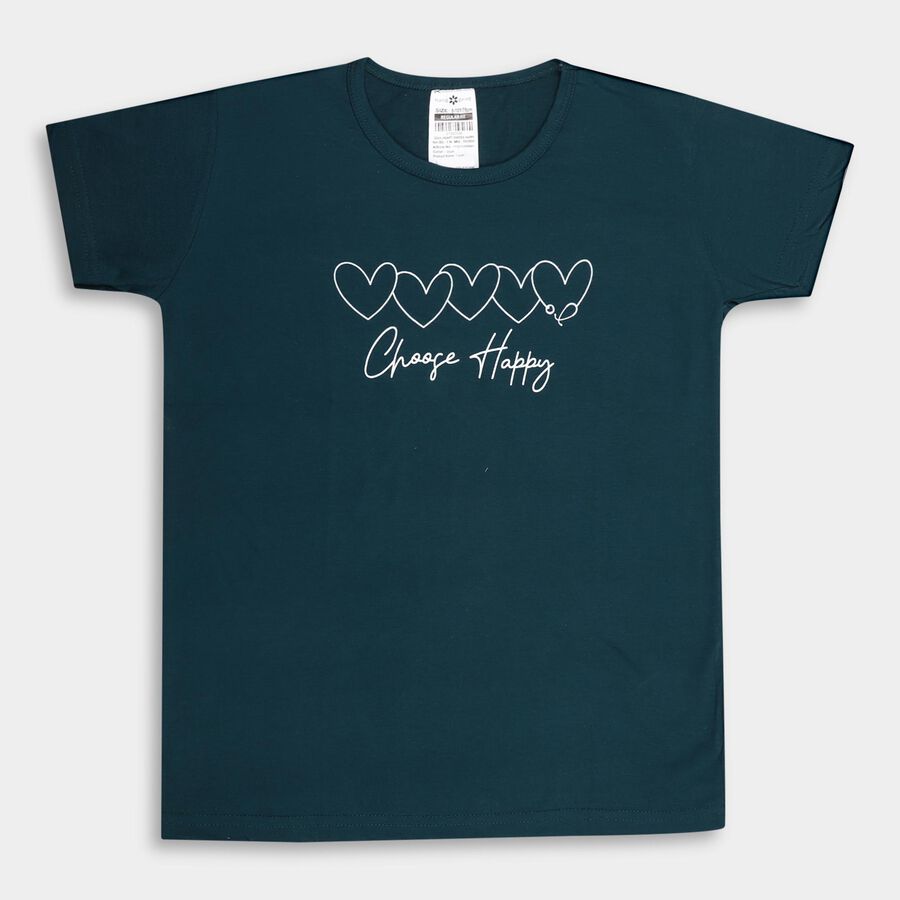 Girls' T-Shirt, Dark Green, large image number null