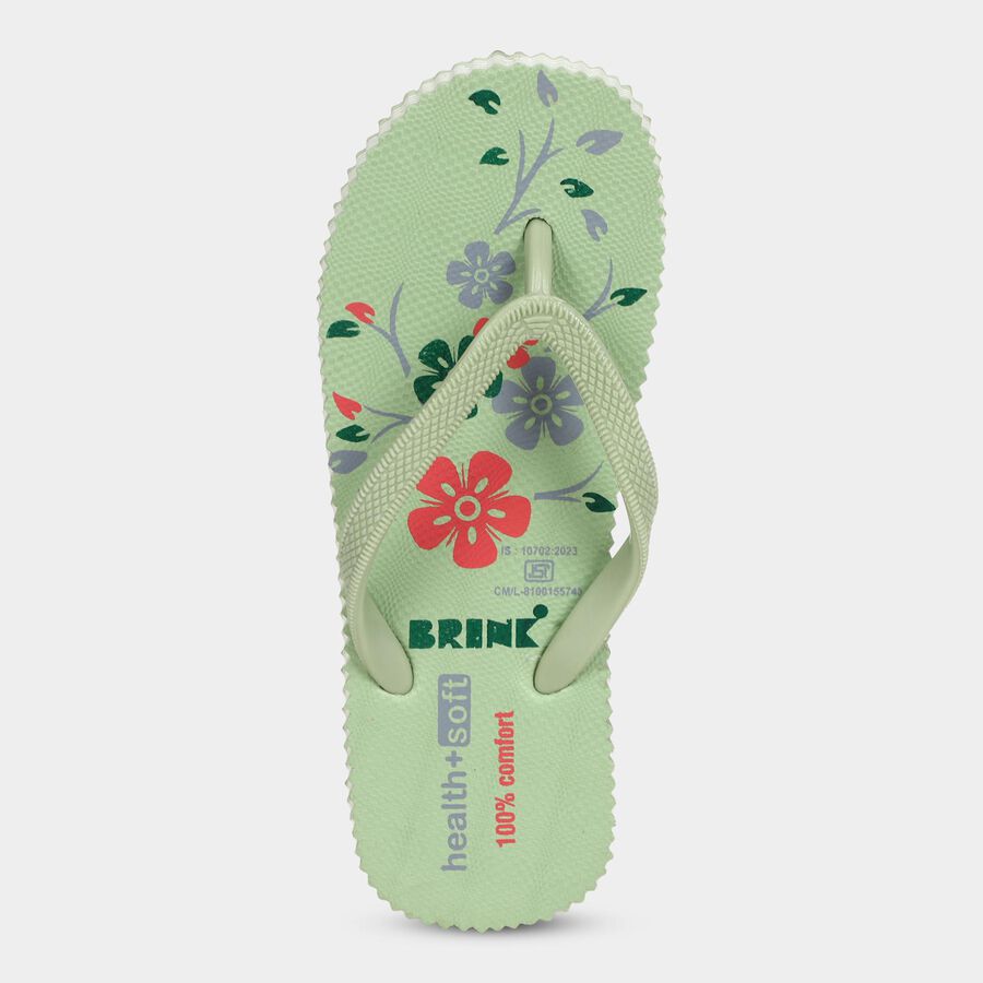 Ladies' V Strap Slipper, Green, large image number null