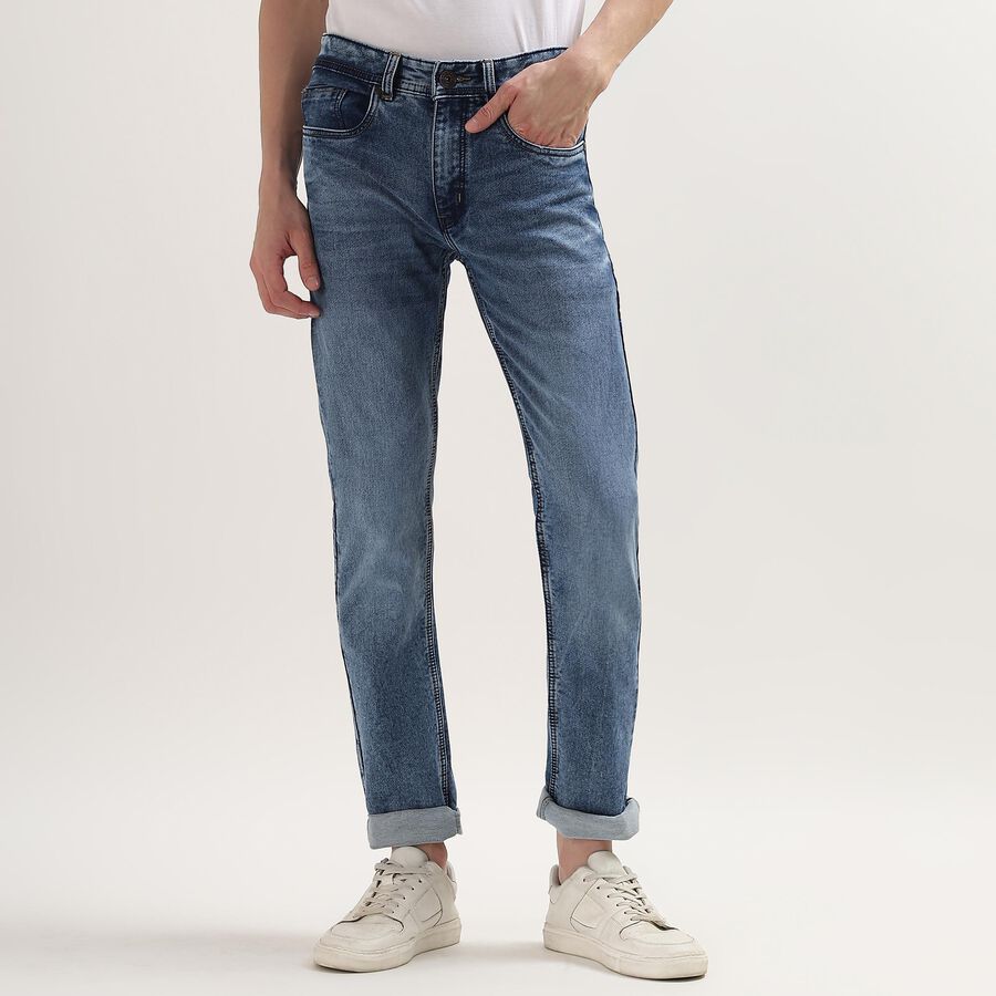 Men's Five Pocket Jeans, हल्का नीला, large image number null