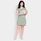 Ladies' 100% Cotton Nighty , हल्का हरा, small image number null