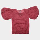 Girls Pink Round Neck Regular T-Shirt, गुलाबी, small
