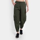 Solid Jogger High Rise Trousers, Olive, small image number null