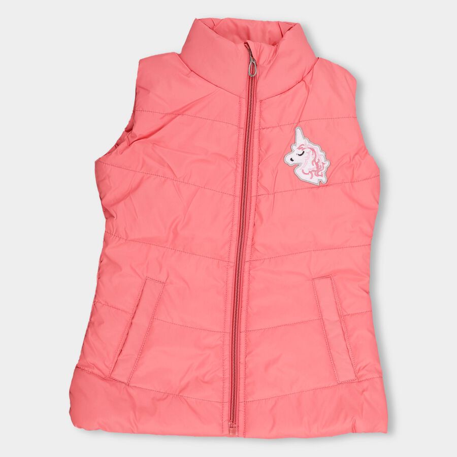 Girls' Jacket, गुलाबी, large image number null