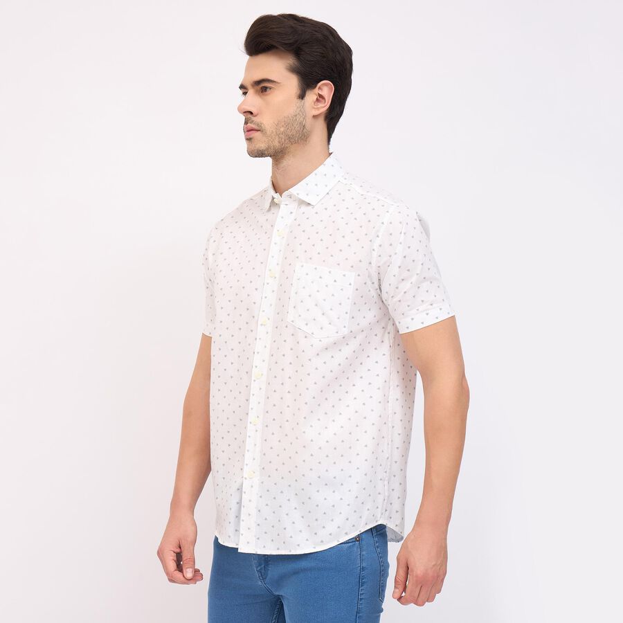 Men's 100% Cotton Casual Shirt, White, large image number null