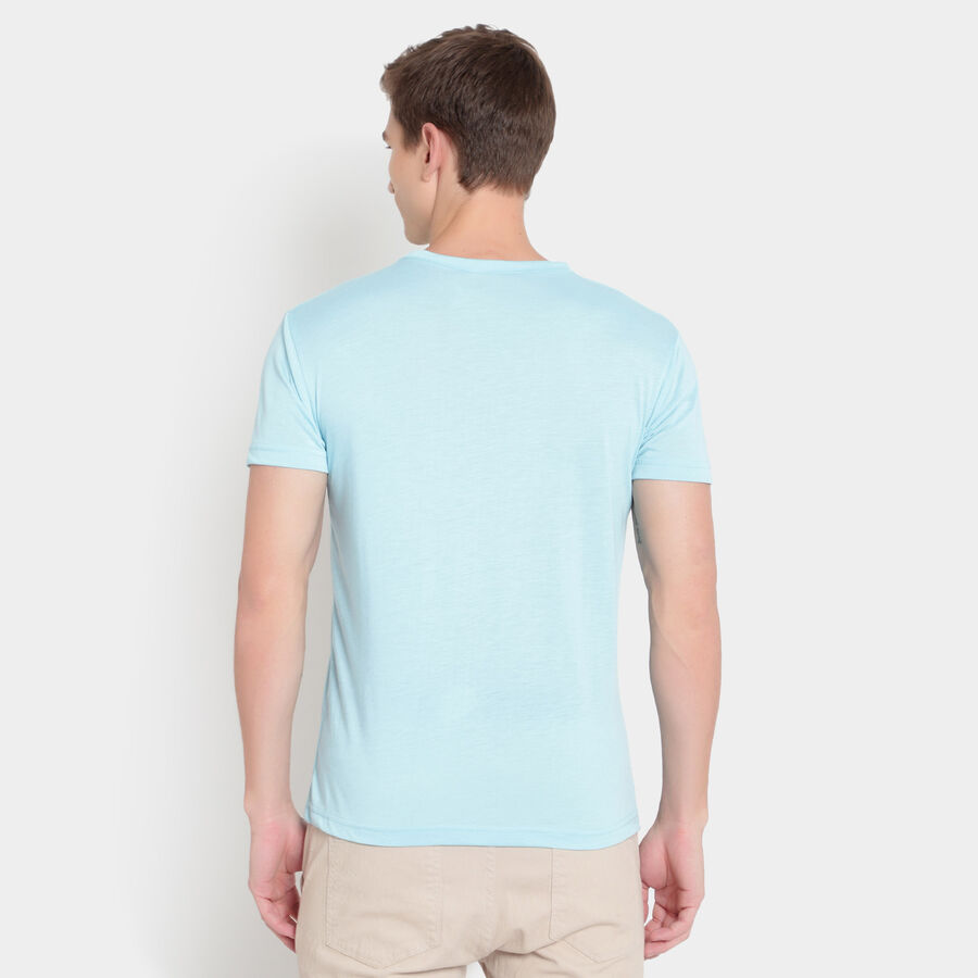 Regular Round Neck T-Shirt, Light Blue, large image number null