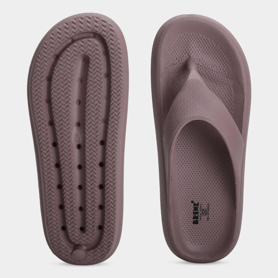 Women's Pink Slip-On Flip-Flops, गुलाबी, large