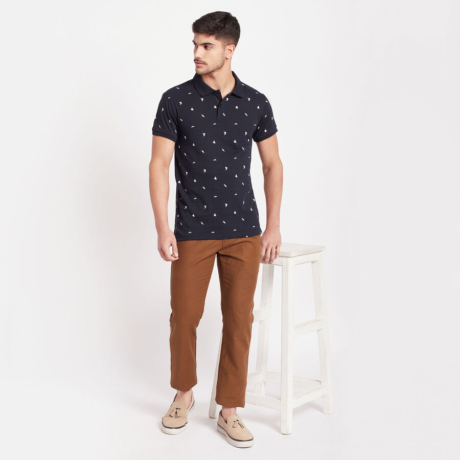 All Over Print Polo Shirt, Navy Blue, large image number null