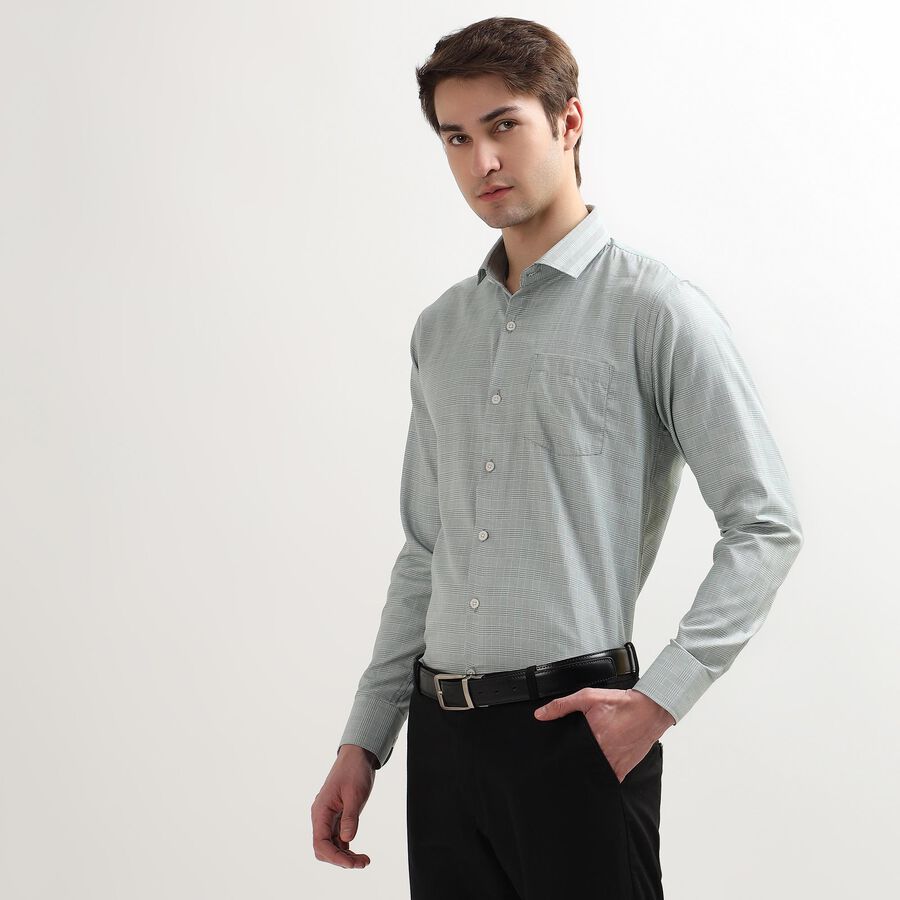 Men's Formal Shirt, Light Green, large image number null
