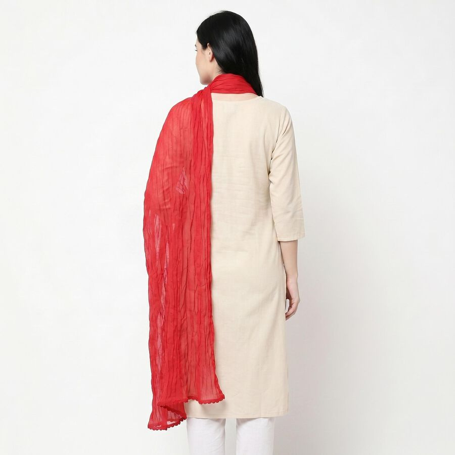 Women's Fuchsia Solid Dupatta, Fuchsia, large