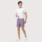 Men's Lilac Regular Fit Shorts, Lilac, small