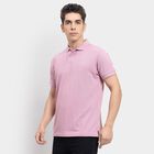 Men's Collared Half Sleeves T-Shirt , Pink, small