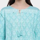 3/4th Sleeves Straight Kurti, Aqua, small image number null