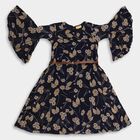 Girls' Dress, Navy Blue, small image number null
