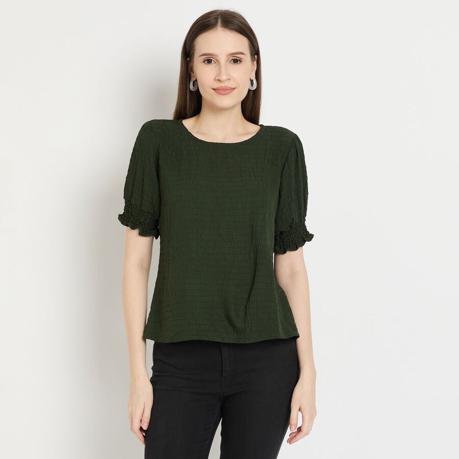 Ladies' Top, गहरा हरा, large image number null