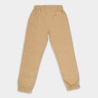 Boys' Beige Regular Fit Jogger Trousers, Khaki, small