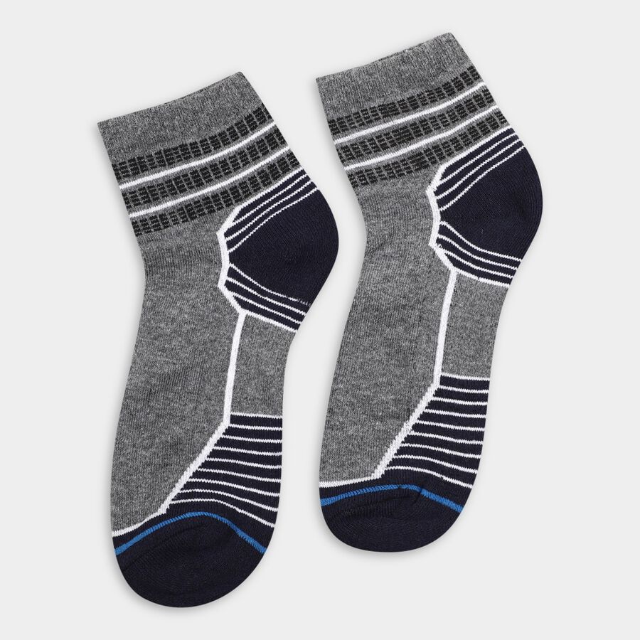 Men's Socks (Pack of 3), मिश्रित हल्का ग्रे, large image number null