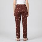 Women's Brown Straight Fit Floral Printed Pyjama, भूरा, small