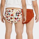Boys' Beige Regular Fit Solid Briefs, गहरा पीला, small