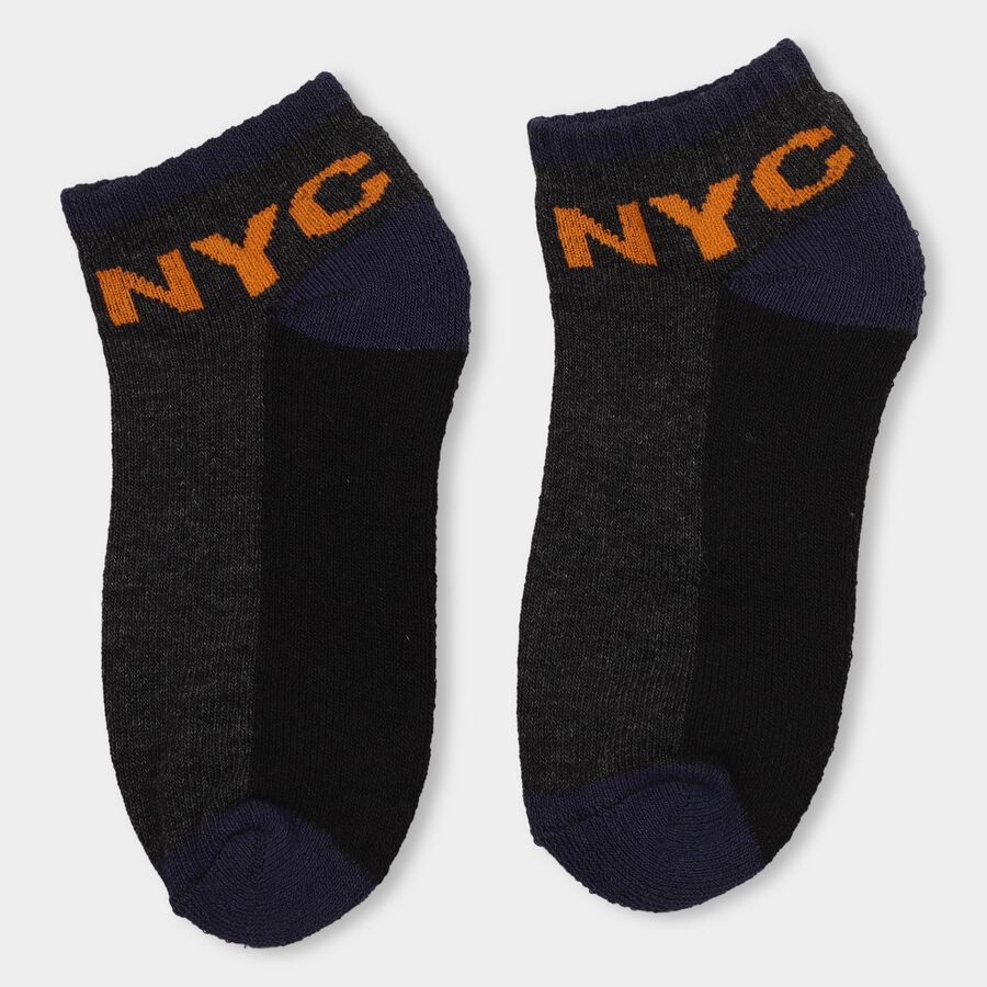 Boys' Socks (Pack of 2), Melange Light Grey, large image number null