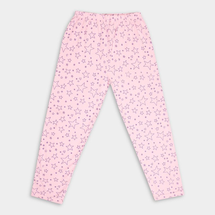 Girls' Pyjama, हल्का गुलाबी, large image number null