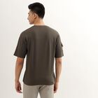 Men's Dark Olive Green Round Neck T-Shirt, Dark Green, small image number null