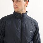 Men's Deep Midnight Navy High Neck Casual Jacket, Navy Blue, small image number null