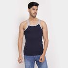 Cotton Solid Sleeveless Gym T-Shirt, Navy Blue, small image number null