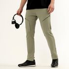 Men's Slim Fit Casual Trousers, Light Green, small
