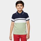 Boys Mint Green Crew Neck Graphic Printed T-Shirt, Light Green, small