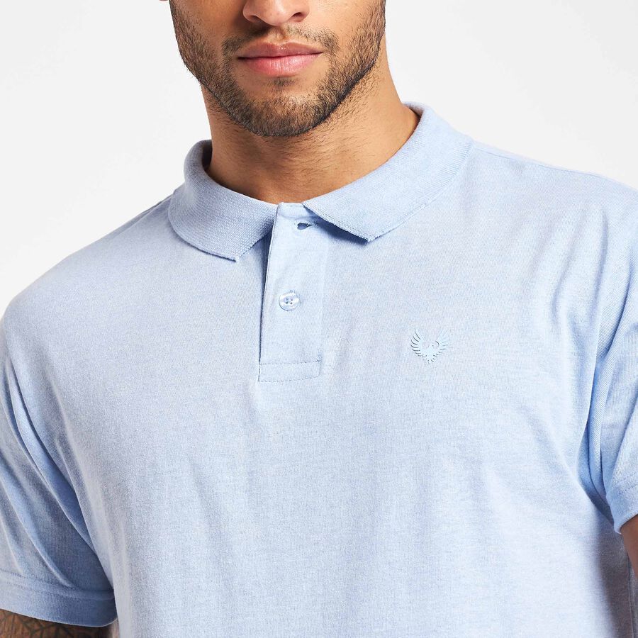 Solid Polo Shirt, Light Blue, large image number null