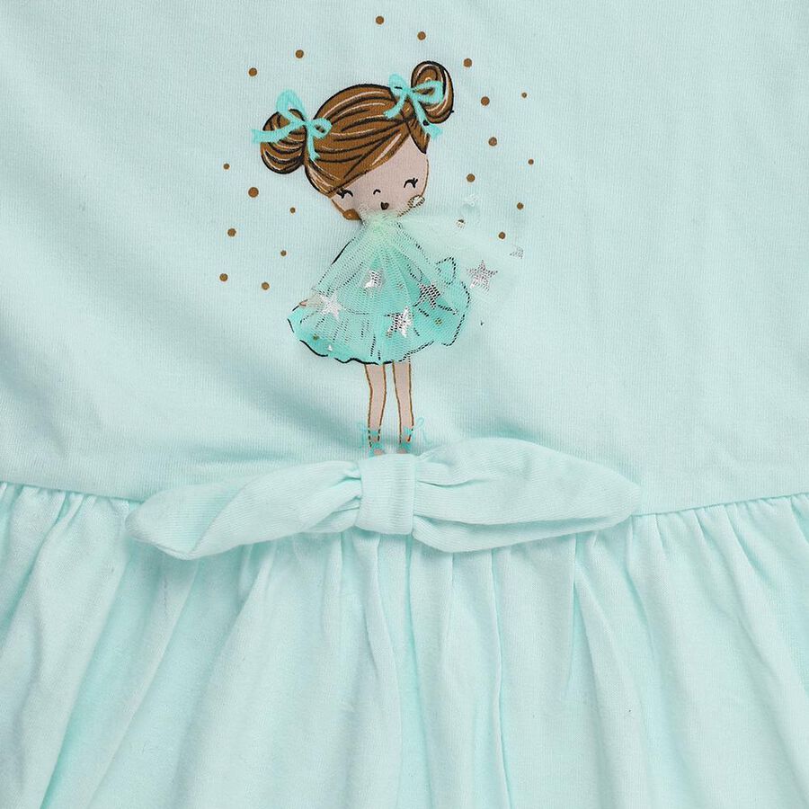 Girls' Frock, Light Green, large