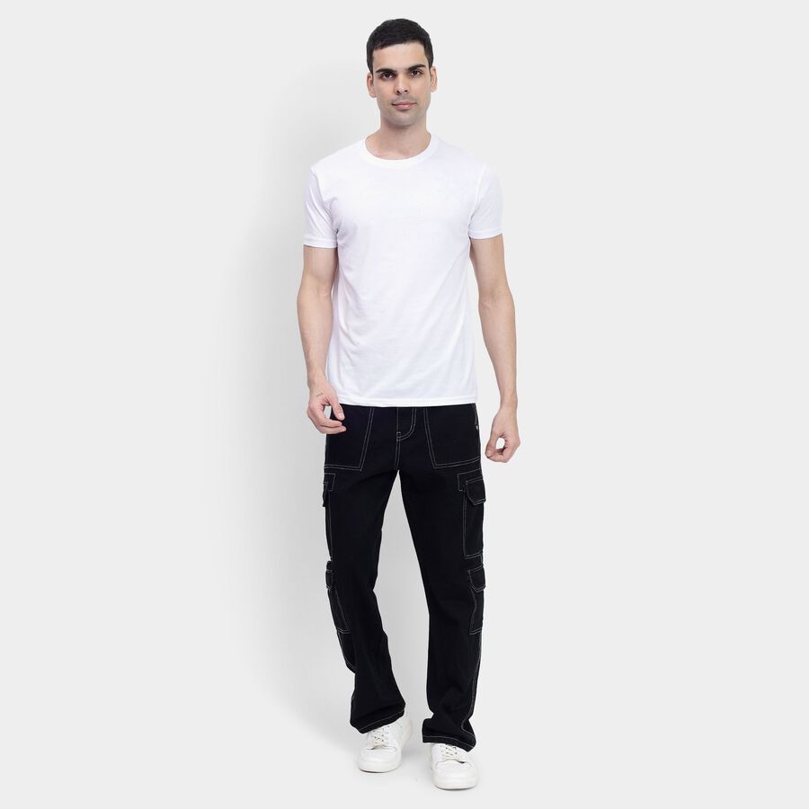 Men's 100% Cotton Jeans, Black, large image number null