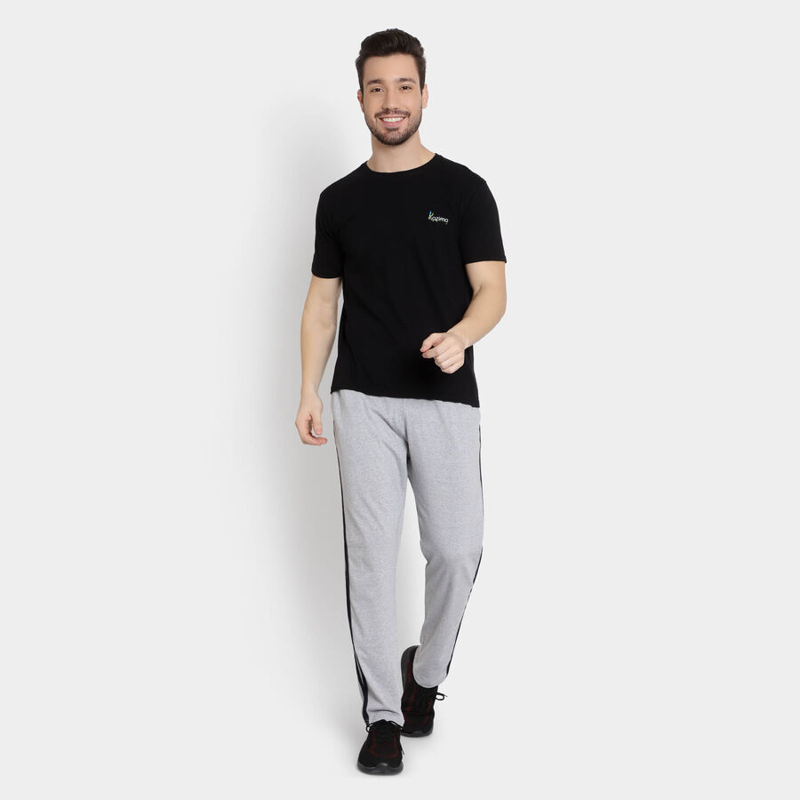 Solid Track Pants, Melange Mid Grey, large image number null