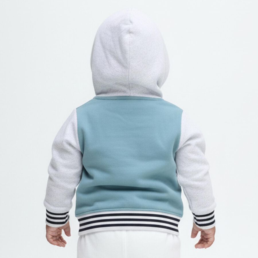 Infants Light Blue Hooded Casual Sweatshirt, टील ब्लू, large image number null