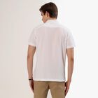 Men's White Cotton Half Sleeve Spread Collar Casual Shirt, White, small image number null