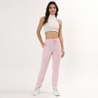 Unisex Black Straight Fit Regular Track Pants, लाइलेक, small image number null