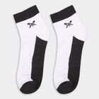 Men's Black and Gray Ankle-Length Cotton Blend Socks, Black, small image number null