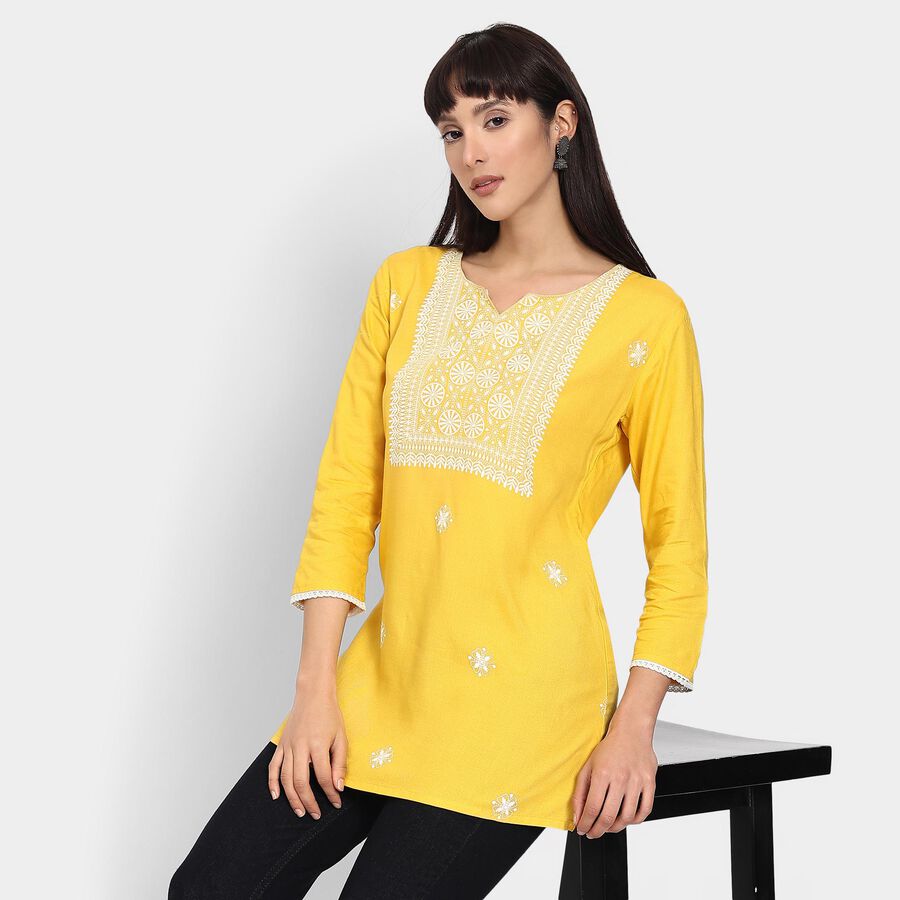 Ladies' Kurti , मस्टर्ड, large image number null