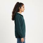 Girls' Sweatshirt, गहरा हरा, small image number null