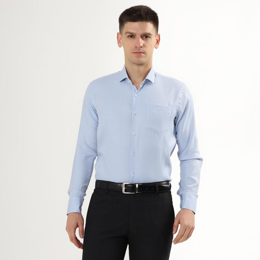 Men's Cut Away Collar Formal Shirt , Light Blue, large image number null