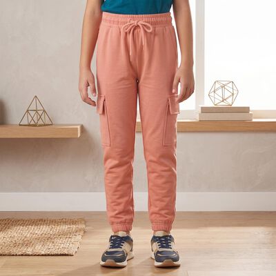 Girls' Pink Jogger Fit Cargo Pocket Pyjama