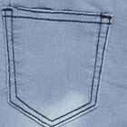 Infant Light Blue Regular Fit Embroidered Jeans, Dark Blue, small image number null