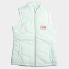 Girls' Mint Green Stand Collar Puffer Jacket, Light Green, small