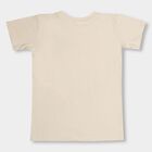 Boys' 100% Cotton Half Sleeves T-Shirt, Beige, small image number null